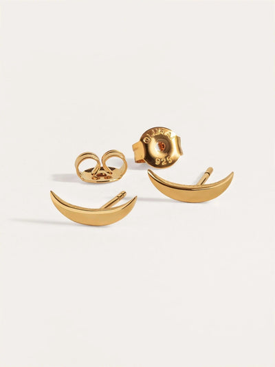 Selene Moon Earrings Set - 24K Gold Platedcelestial studcrescent moon studLunai Jewelry