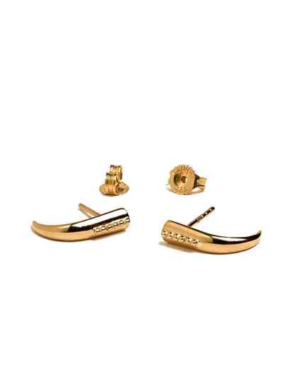 Simone Stud Earrings - 24K Gold PlatedankorBackUpItemsLunai Jewelry