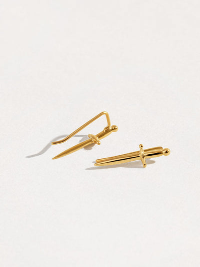 Skye Sword Ear Climber Earrings - 24K Gold PlatedankorBackUpItemsLunai Jewelry