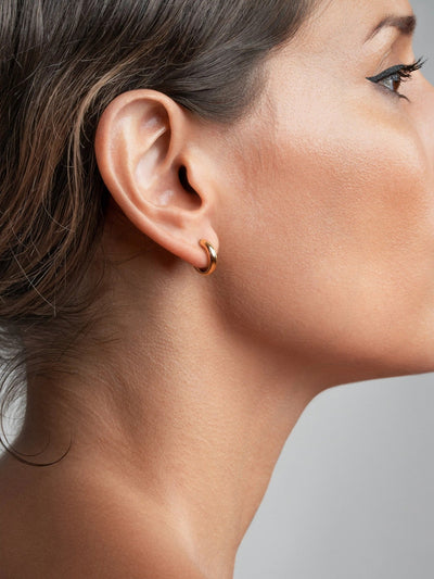 Small Hoop Earrings in Gold - 18K Rose Gold PlatedankorBackUpItemsLunai Jewelry