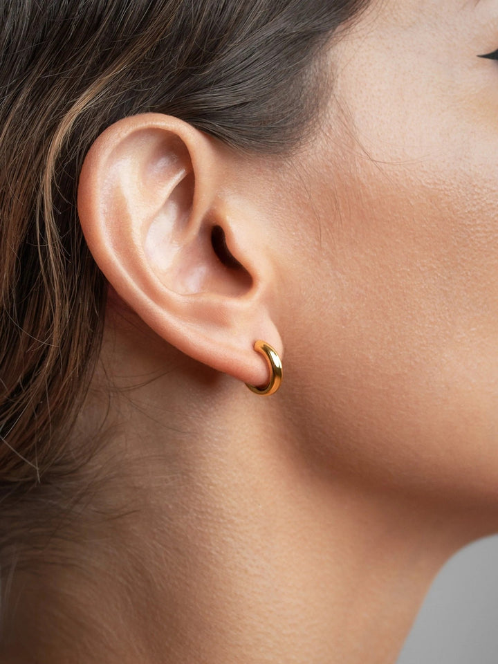 Small Hoop Earrings in Gold - 18K Rose Gold PlatedankorBackUpItemsLunai Jewelry