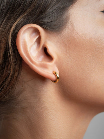 Small Hoop Earrings in Gold - 18K Rose Gold PlatedankorBackUpItemsLunai Jewelry