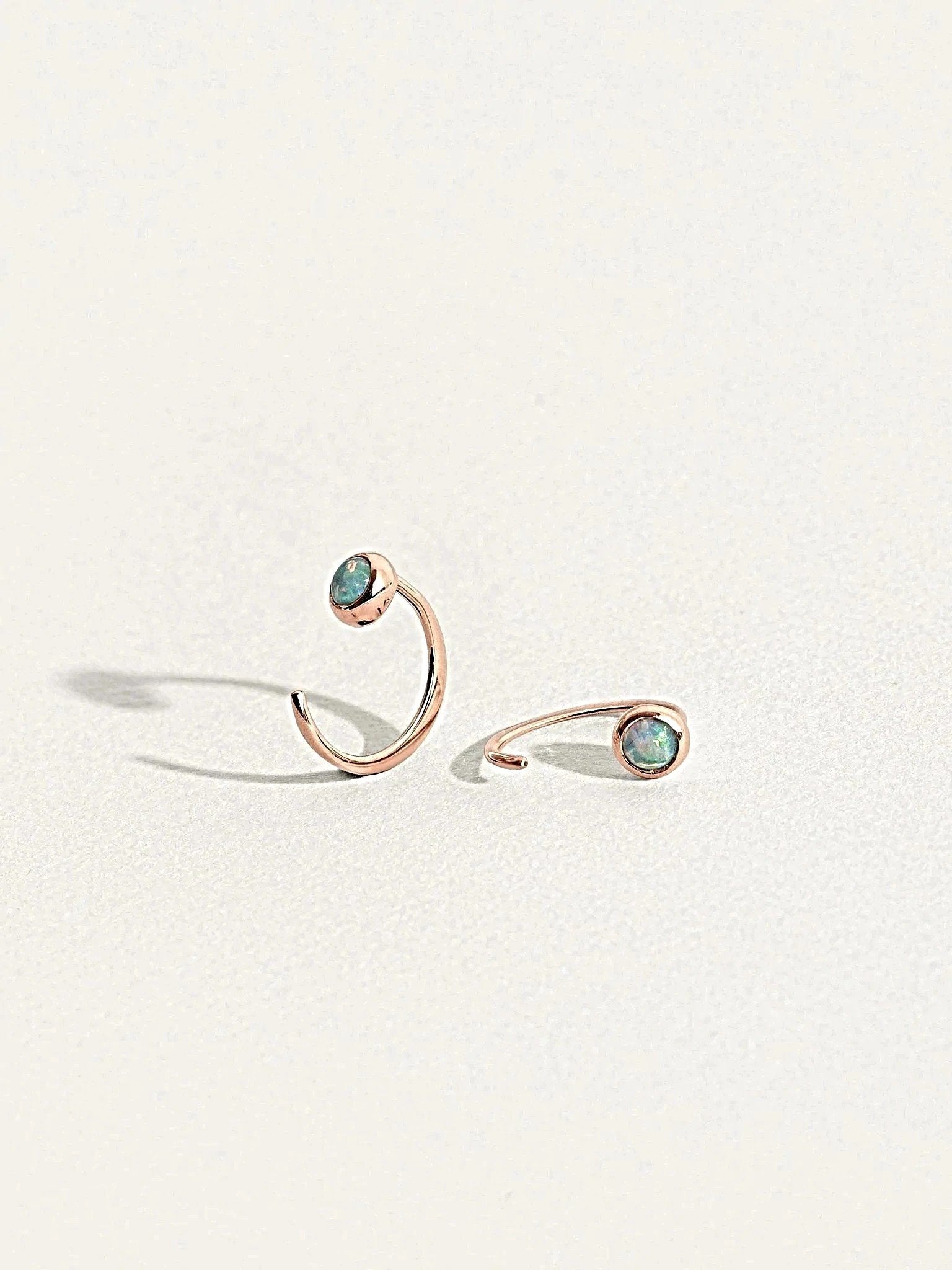 Sophie Huggie Hoops - 18K Rose Gold PlatedBackUpItemsBirthstone EarringsLunai Jewelry