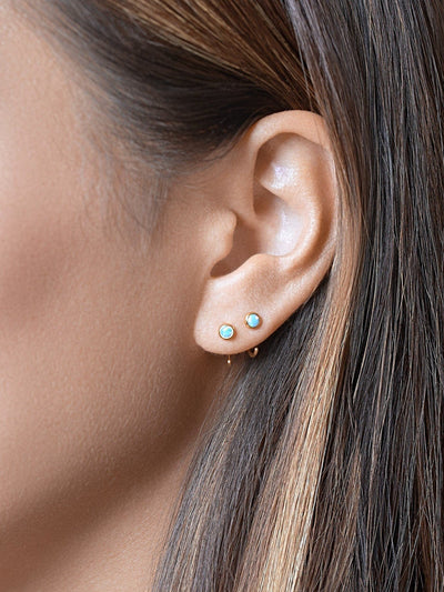 Sophie Huggie Hoops - 18K Rose Gold PlatedBackUpItemsBirthstone EarringsLunai Jewelry