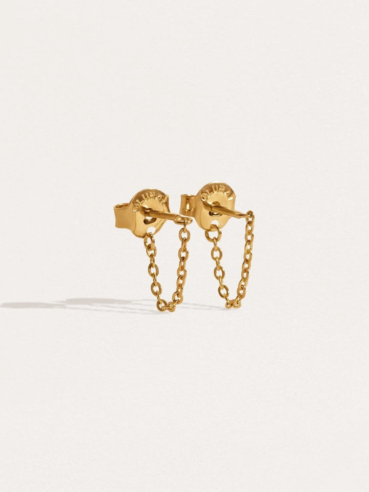 Taylor Chain Earrings - 24K Gold PlatedBackUpItemsButterfly EarringsLunai Jewelry