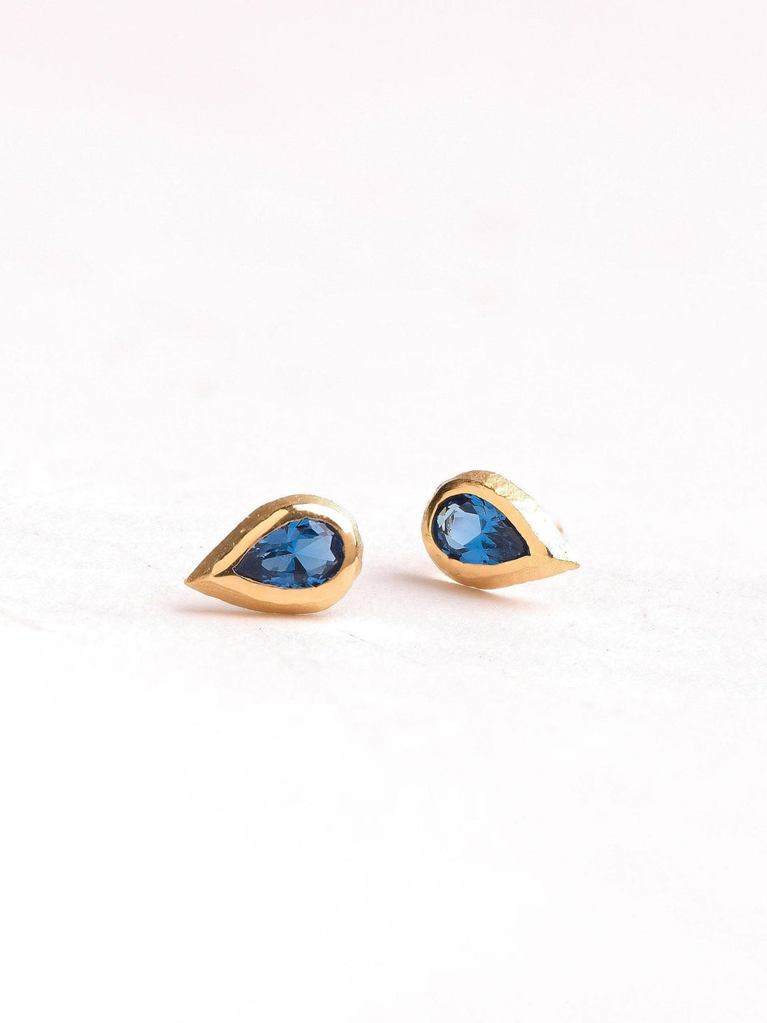 Tery Pink Tourmaline Stud Earrings - Blue Topazcitrine earringscool earringsLunai Jewelry