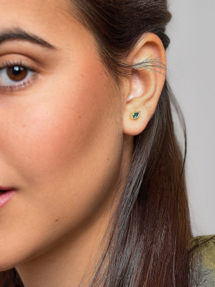 Tery Pink Tourmaline Stud Earrings - Emeraldcitrine earringscool earringsLunai Jewelry