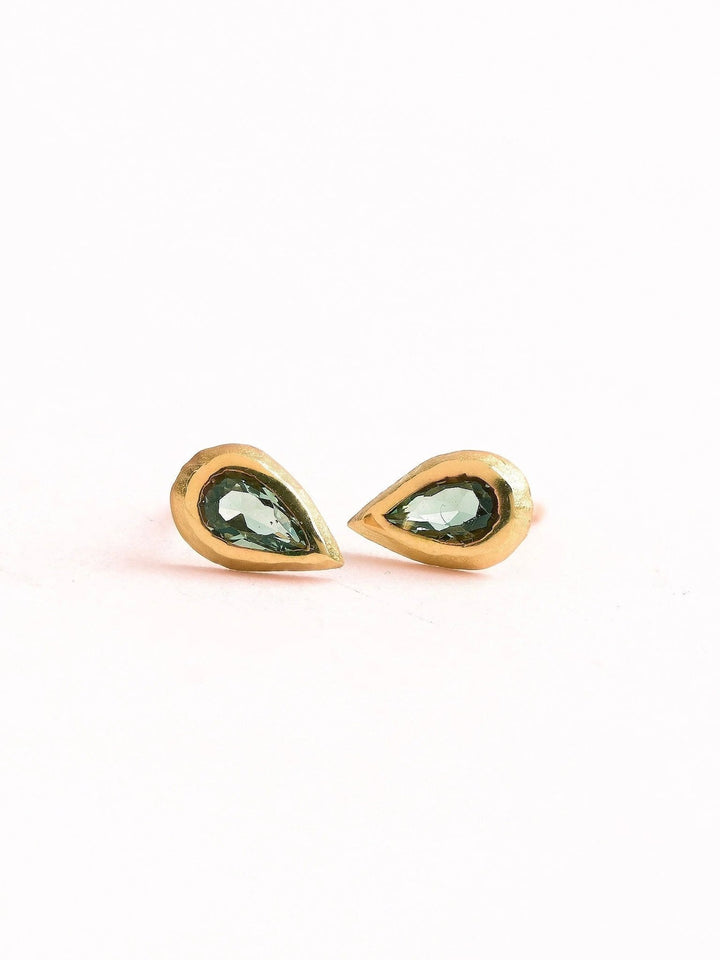 Tery Pink Tourmaline Stud Earrings - Green Tourmalinecitrine earringscool earringsLunai Jewelry