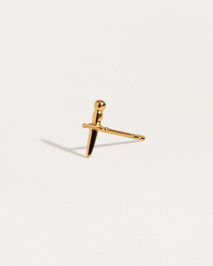 Tessa Sword Stud Earrings - 24K Gold PlatedPairankorBackUpItemsLunai Jewelry