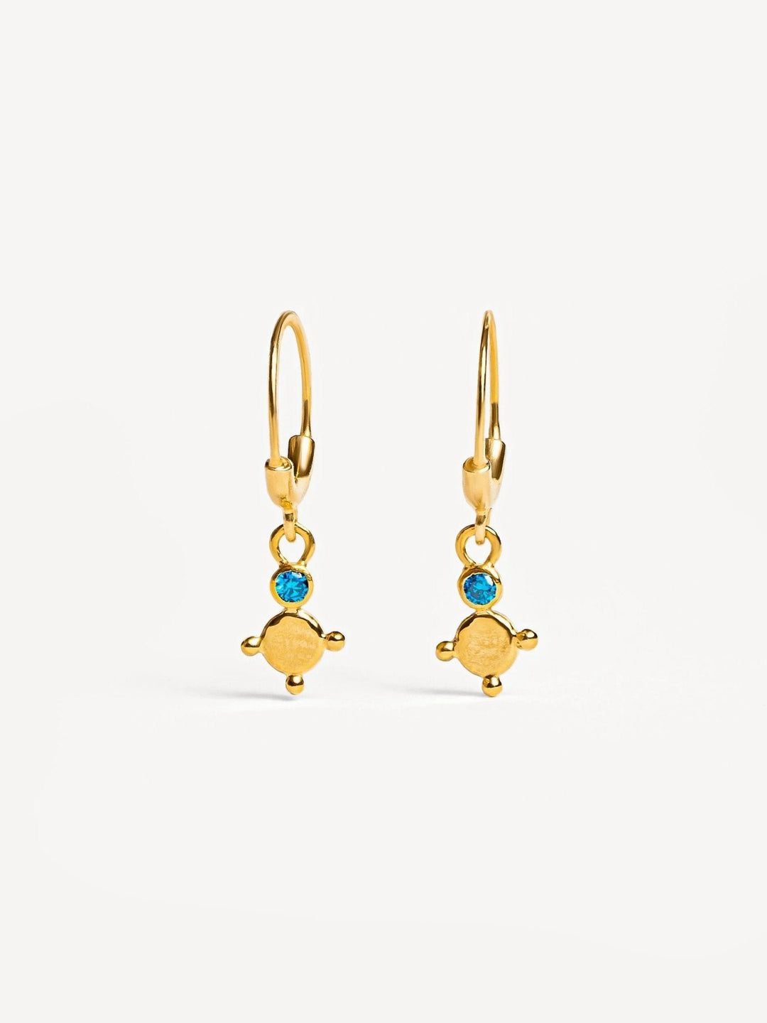 Trisha Charm Hoop Earrings - 24K Gold PlatedSmoky TopazBackUpItemsCartilage EarringLunai Jewelry