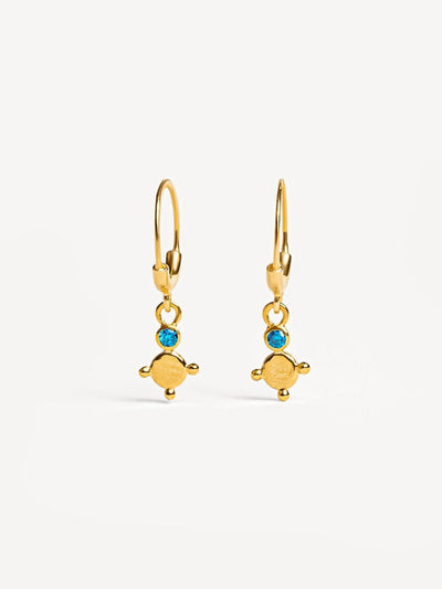 Trisha Charm Hoop Earrings - 24K Gold PlatedSmoky TopazBackUpItemsCartilage EarringLunai Jewelry