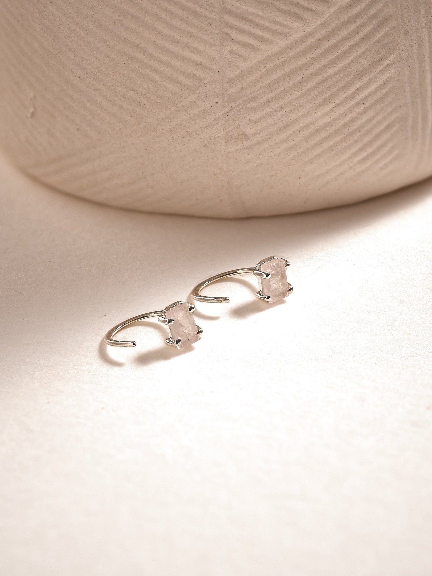 Trudel Gemstone Huggies Earrings - 925 Sterling SilverBackUpItemsBirthday GiftLunai Jewelry