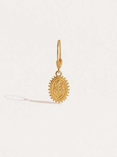 Varonessa Flaming Heart Dangle Earrings - 24K Gold PlatedSingle925 silver jewelryartisan earringsLunai Jewelry