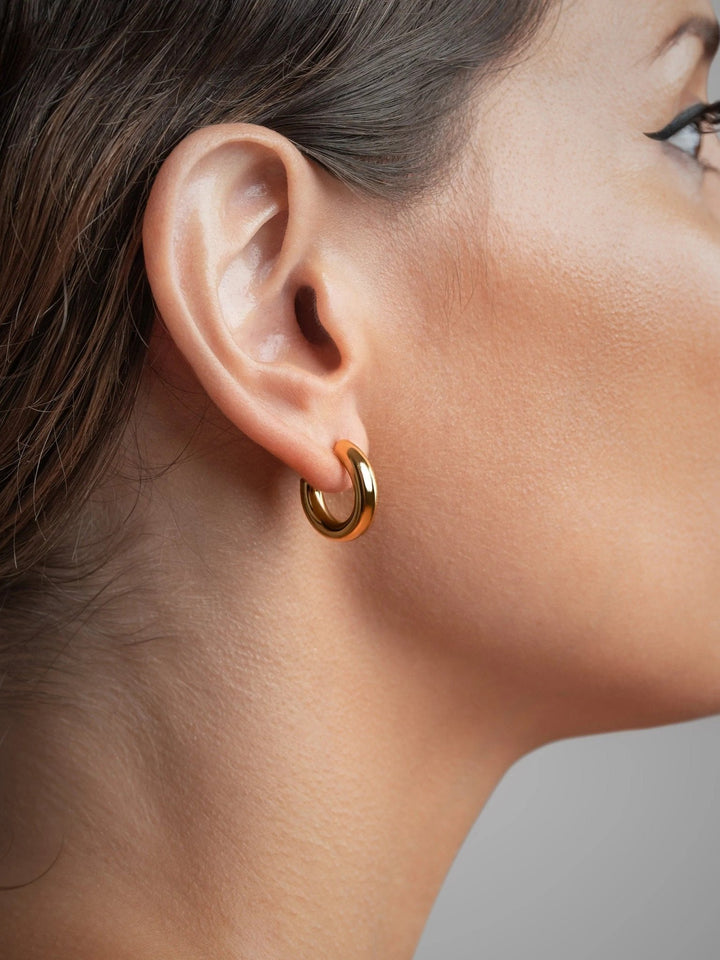 Vero Hoop Earrings - 24K Gold PlatedBackUpItemsBest Friend GiftLunai Jewelry