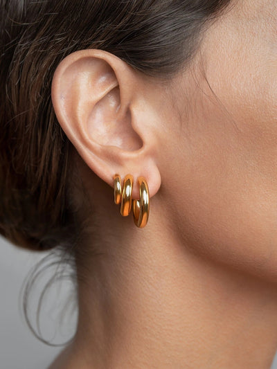 Vero Hoop Earrings - 24K Gold PlatedBackUpItemsBest Friend GiftLunai Jewelry