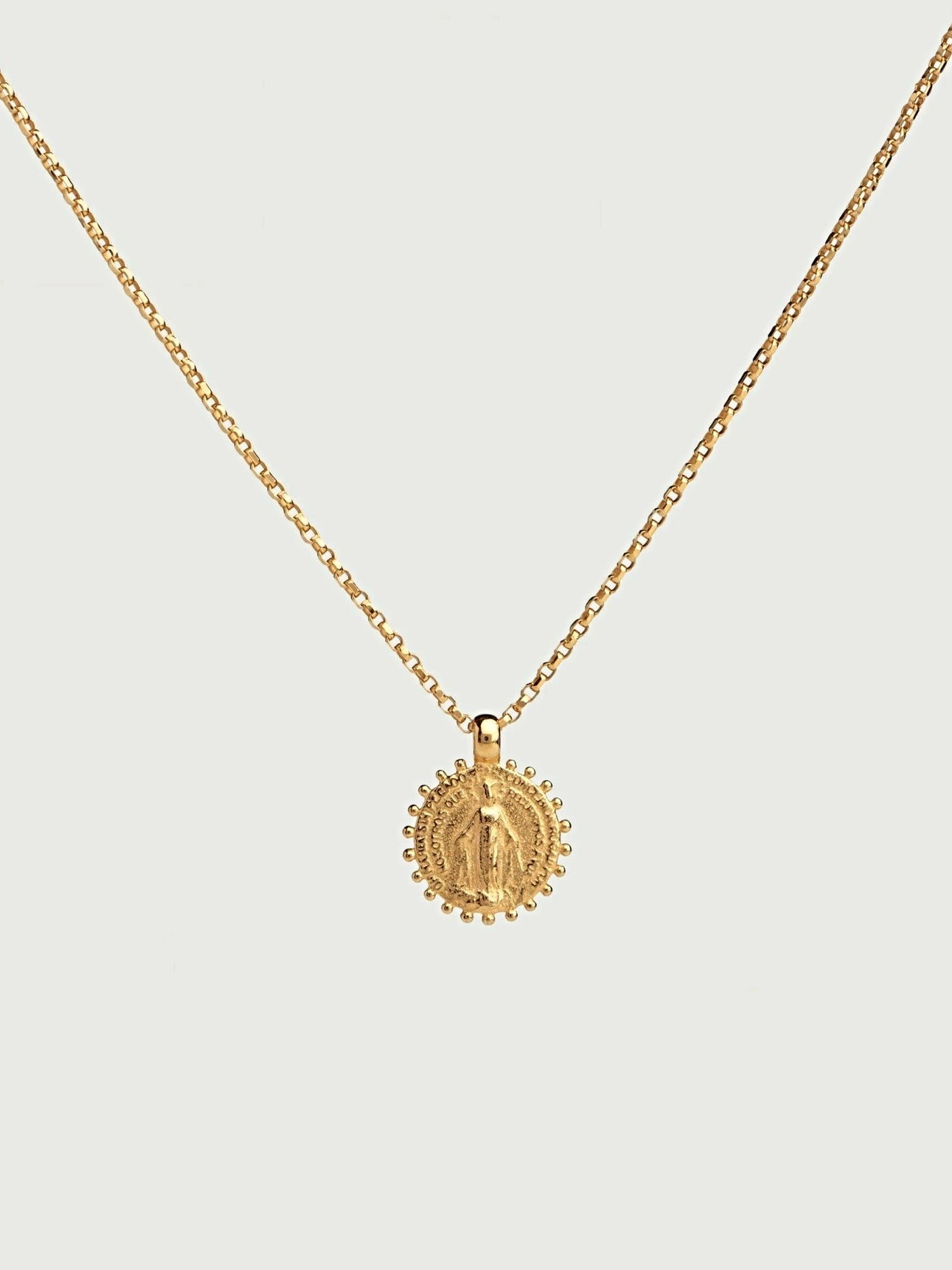 Virgin Mary Necklace - 15.7St Silver ShinyAdjustable NecklaceBackUpItemsLunai Jewelry
