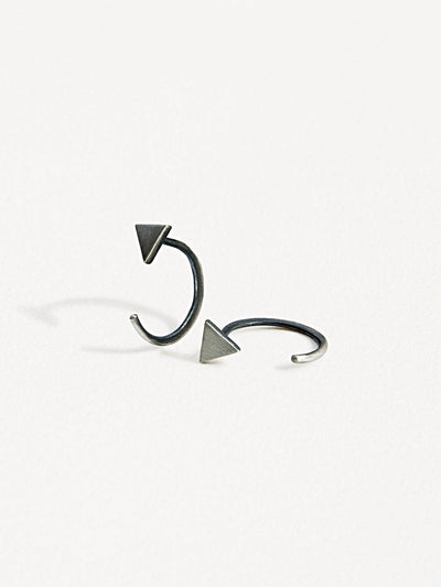 Vittoria Huggie Earrings - 925 Silver OxideBackUpItemsBlack Friday JewelryLunai Jewelry