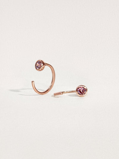 Vivra Hoop Earrings - 18K Rose Gold PlatedBackUpItemsBirthstone EarringsLunai Jewelry